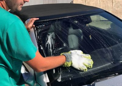 The car washing mitt features hundreds of cloth nipples which ensure the most professional clean of all surfaces including glass